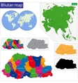 bhutan map vector image