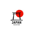 japan shrine torii gate logo oriental temple vector image