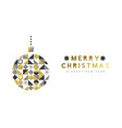 year gold ornament mosaic card vector image