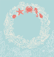 coral frame vector image