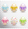 painted easter eggs set vector image