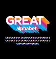 3d blend font vector image