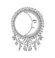 esoteric symbol sun and moon boho vector image vector image