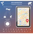 global positioning system navigation infographic vector image
