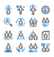 human resource icon set vector image vector image