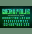 neon light alphabet multicolored extra glowing vector image