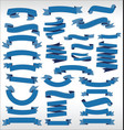 blue ribbons collection isolated on background vector image