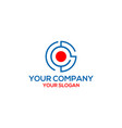 cs target logo design vector image