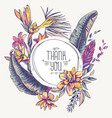 greeting card of tropical leaves exotic vector image vector image