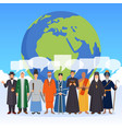 people from world religions flat composition vector image vector image