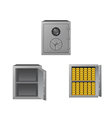 safes with gold bars vector image vector image