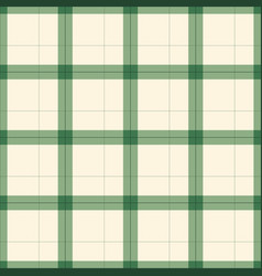 Seamless plaid pattern in dark green white Vector Image
