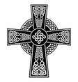 celtic knot in the cross with surrounding vector image
