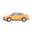 two-door car side view new yellow auto profile vector image