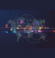 world map infographics background vector image vector image