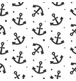 hand drawn anchor doodles seamless pattern vector image