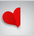 heart in cutout paper vector image