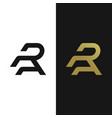 premium ra logo in two color variations vector image vector image