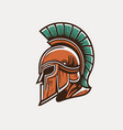 spartan soldier head logo icon symbol vector image