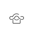 creative chef uniform infinity symbol logo vector image vector image