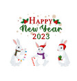 happy new year 2023 rabbit vector image