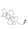random chaotic line vector image