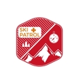 ski patrol label vintage mountain winter sports vector image vector image