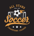 soccer apparel with football goal and fiery ball vector image