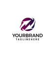 arrow around logo design concept template vector image