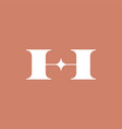 h star letter mark initial logo icon vector image vector image