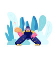 professional sportsman baseball player in action vector image