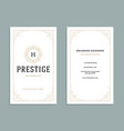 business card vintage ornament style and luxury vector image