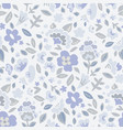 feminine blooming flowers seamless print design vector image vector image