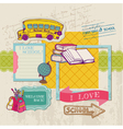 scrapbook design elements - back to school vector image vector image