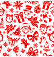 christmas seamless pattern vector image