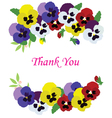 vintage floral thank vector image