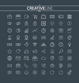 universal thin icons set vector image