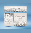 wedding invitation cards with bokeh lights vector image vector image