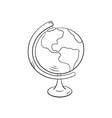 globe earth in doodle style vector image
