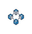 blockchain icon block-chain concept symbol vector image