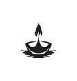 diwali candle vector image vector image