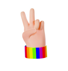 Victory sign gesture Royalty Free Vector Image