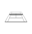 tennis court black simple icon vector image