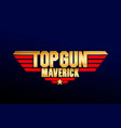 top gun maverick typography icon with two colors vector image vector image