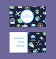 flat space business card for observatory vector image