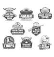 hunter shooting guns and equipment vector image vector image
