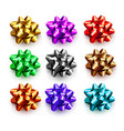 multicolored bows for gifts isolated on white vector image vector image