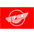 topgun maverick typography icon with red color vector image vector image
