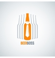 beer bottle boss concept design background vector image