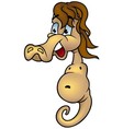 brown sea horse vector image